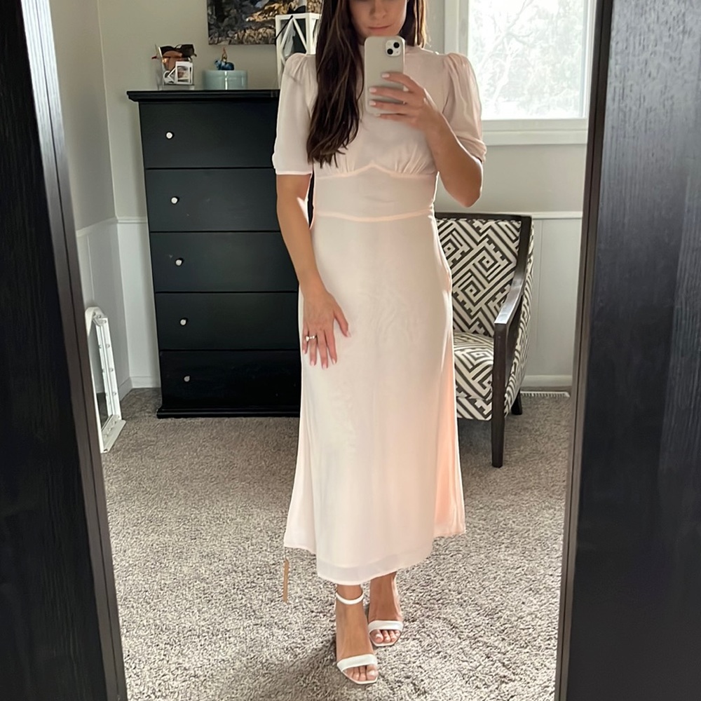 Reformation White Backless Dress